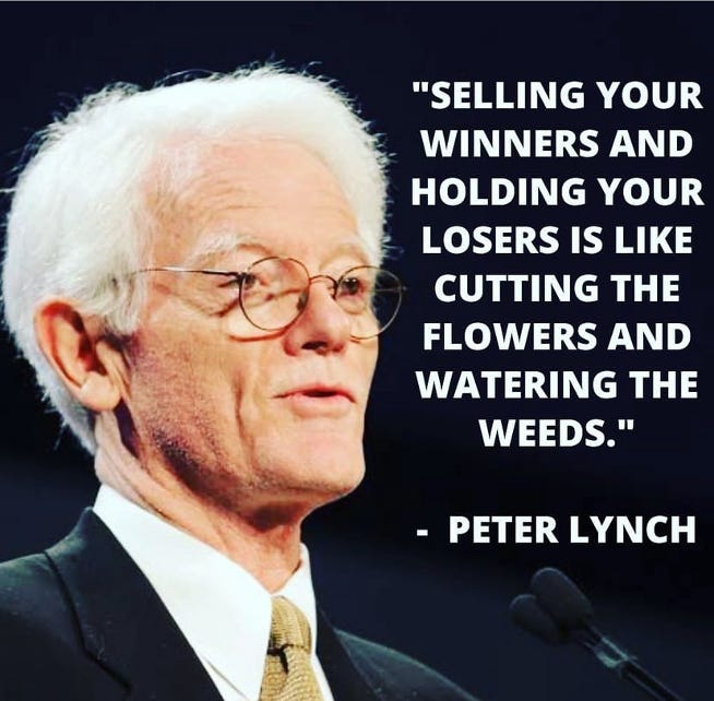 ThiccTeddy on X: "This Peter Lynch quote about investing lives rent free in my head "Selling your winners & holding your losers is like cutting the flowers & watering the weeds"" / ThiccTeddy on X: "This Peter Lynch quote about investing lives rent free in my head "Selling your winners & holding your losers is like cutting the flowers & watering the weeds"" /