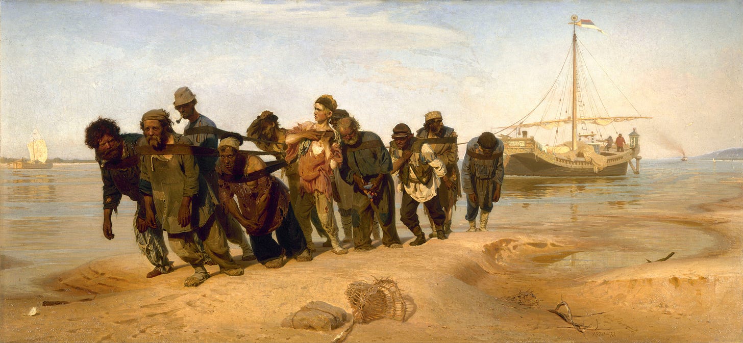 Barge Haulers on the Volga - Wikipedia Barge Haulers on the Volga - Wikipedia