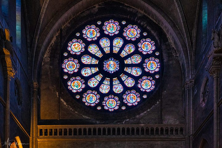 Stained glass windows of the Saint-Martin church in Pau