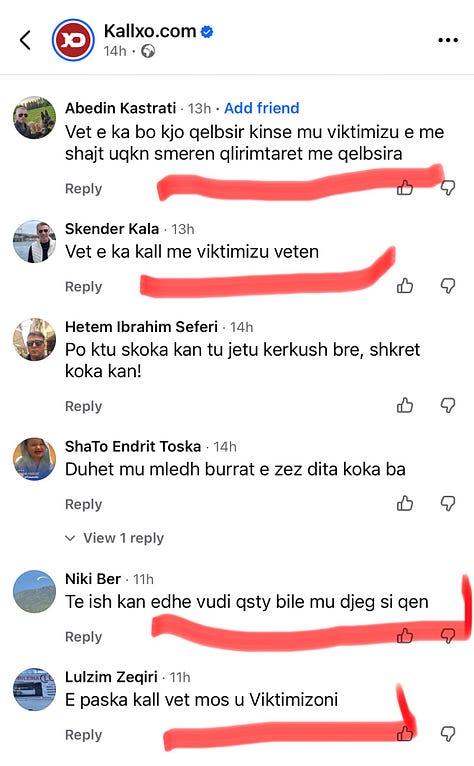 2] Komentet në postimin e Kallxo.com