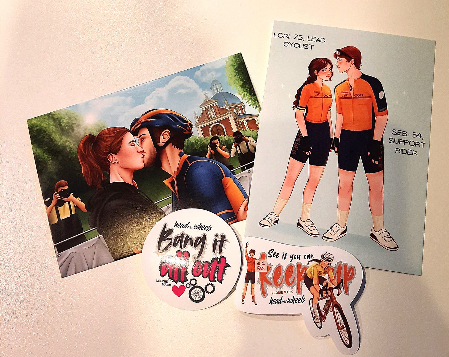 stickers and postcards with the characters from Head Over Wheels stickers and postcards with the characters from Head Over Wheels