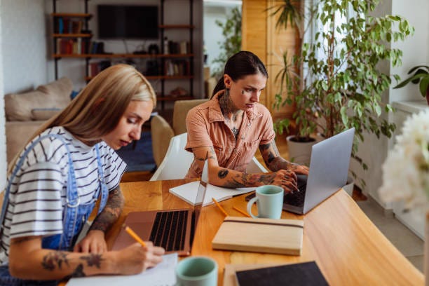 500+ Lesbian Couple Working From Home Stock Photos, Pictures & Royalty-Free  Images - iStock