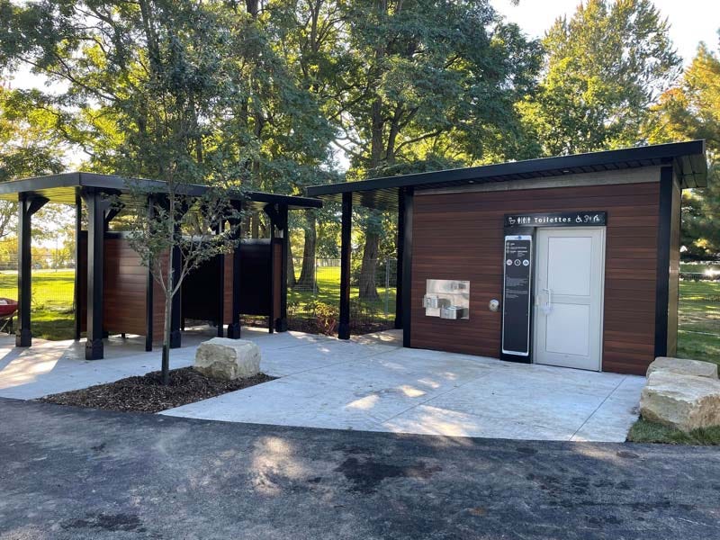 A photo of Urben Blue "smart" public washroom
