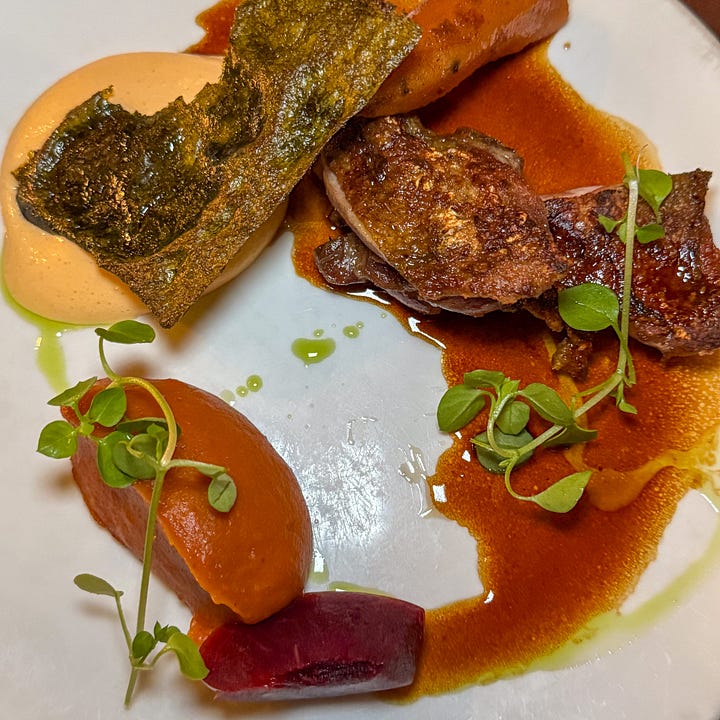 Main dishes at Le Pantruche bistro in Paris near Montmartre