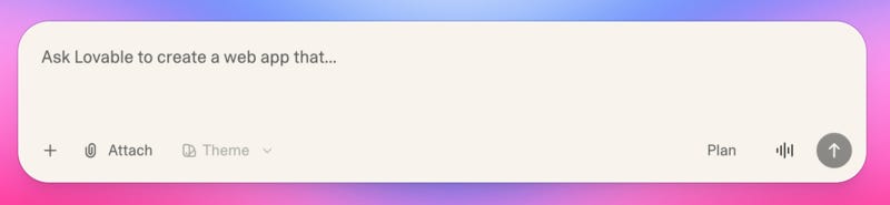 Lovable prompt