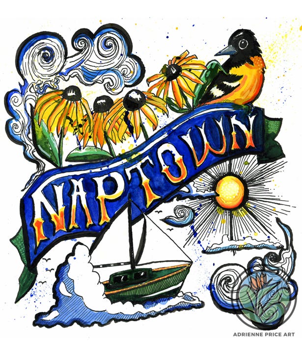 “Naptown” by Adrienne Price | Annapolis illustration