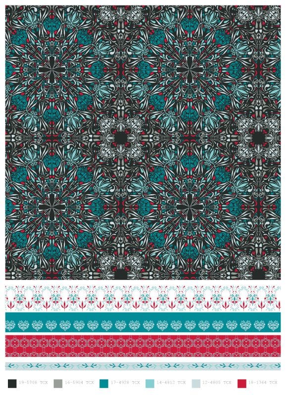 dark and light mandala patterns - illustrated by Tasha Goddard