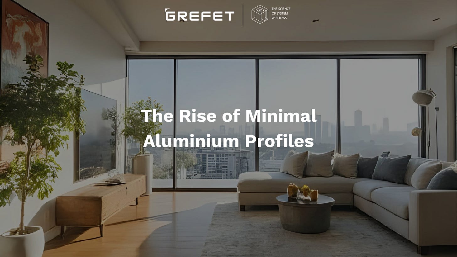Luxury apartment with minimal aluminium profiles and floor-to-ceiling windows