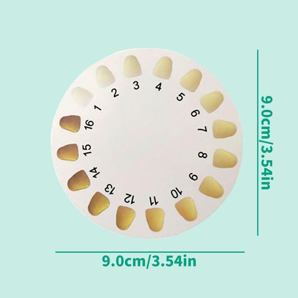 Uadme Teeth Color Cards - 3 Piece Shade Guide for Tooth Bleaching & Dental Color Tracking - Ideal for Clinics & Hospitals Uadme Teeth Color Cards - 3 Piece Shade Guide for Tooth Bleaching & Dental Color Tracking - Ideal for Clinics & Hospitals