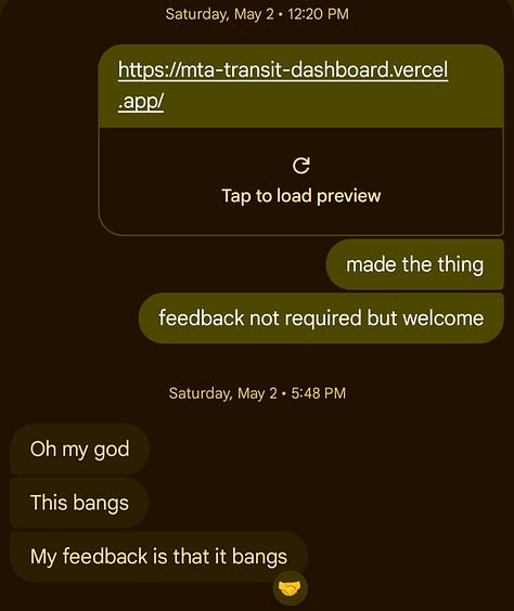 text screenshots from friends saying "this bang", "woah this rocks!", and pointing out a zoom issue on iOS