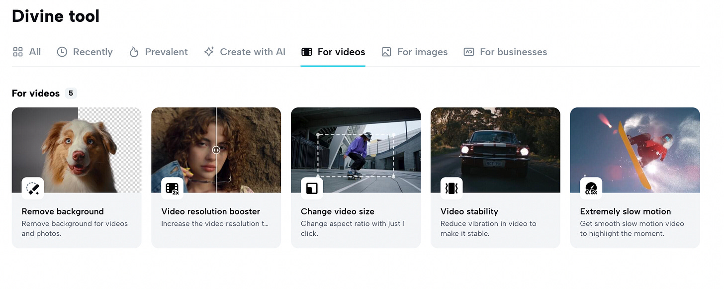 Choose For your Video> Choose Background Remove