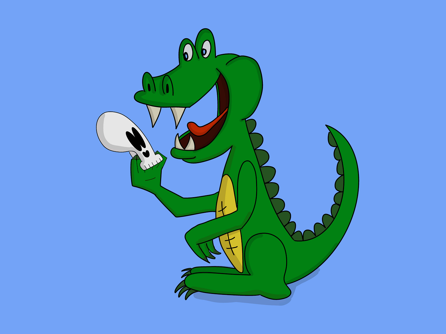 An alligator performing as Hamlet An alligator performing as Hamlet