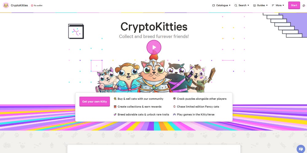 Examples of NFT Games: CryptoKitties