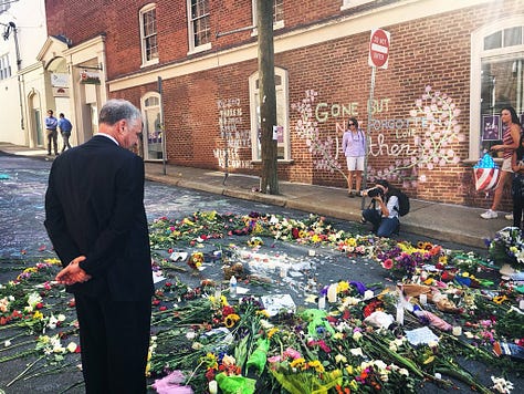 Imagery of recent political violence moments in the US