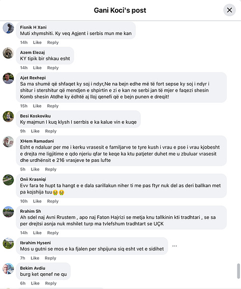 2nd Batch 9 Out of 21 Screenshots from Gani Koci's Post.