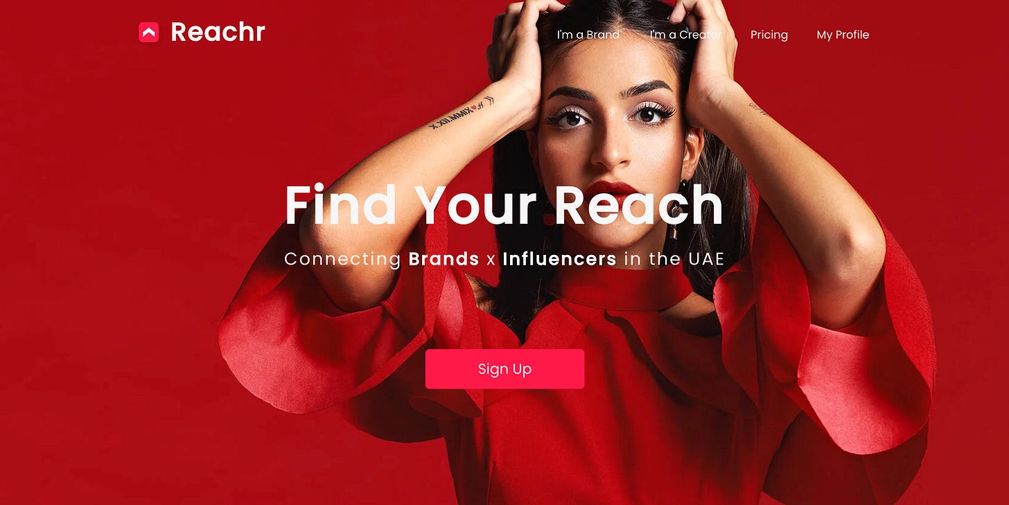reachr bubble.io landing page