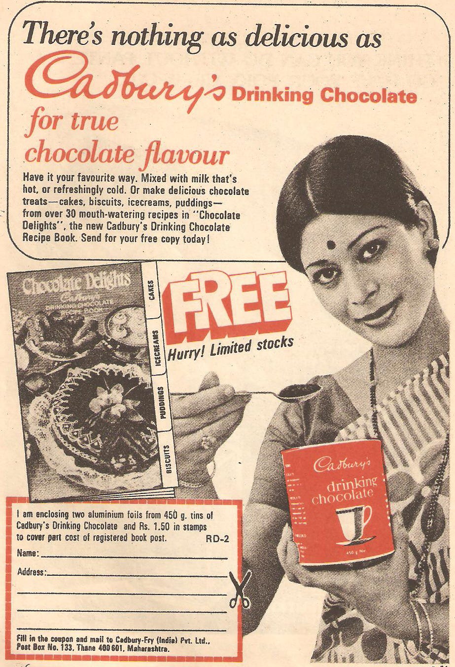 Classic Indian Advertisements: Cadbury's Vintage Advertisement Classic Indian Advertisements: Cadbury's Vintage Advertisement
