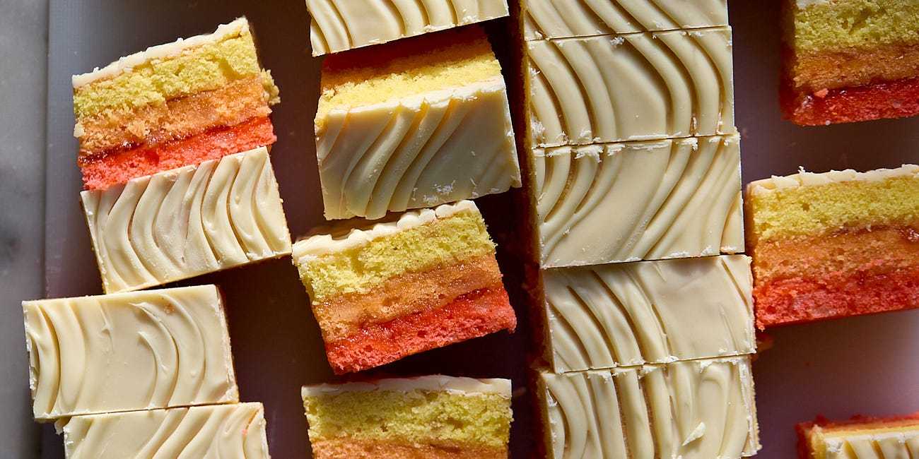 Aperol Spritz Rainbow Cookies 