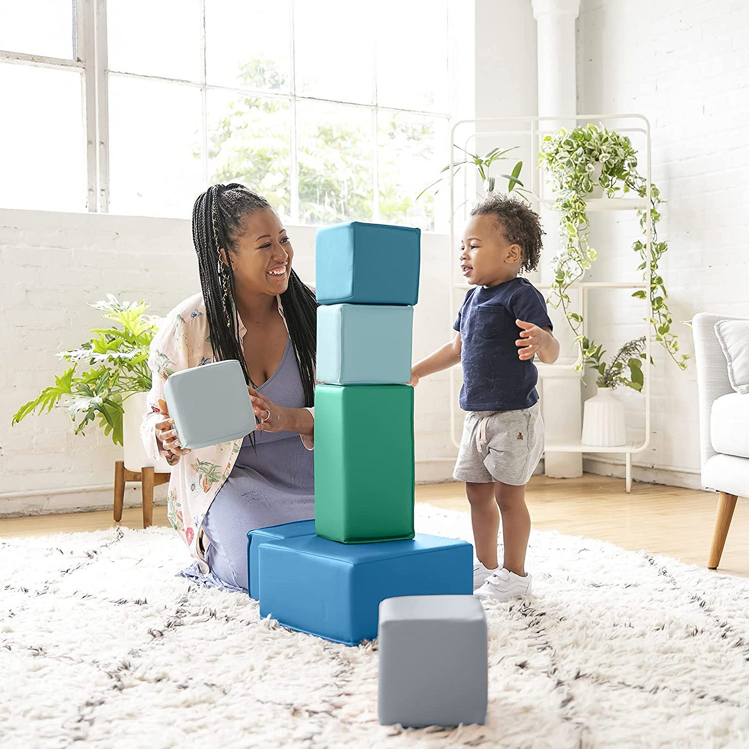 Buy ECR4Kids SoftZone Big Foam Block Playset, Soft Colorful Stacking Play  Blocks for Kids, Toddler Building Block Set for Daycare and Preschool, Safe  Indoor Active Play, 7-Piece - Contemporary Online at Lowest