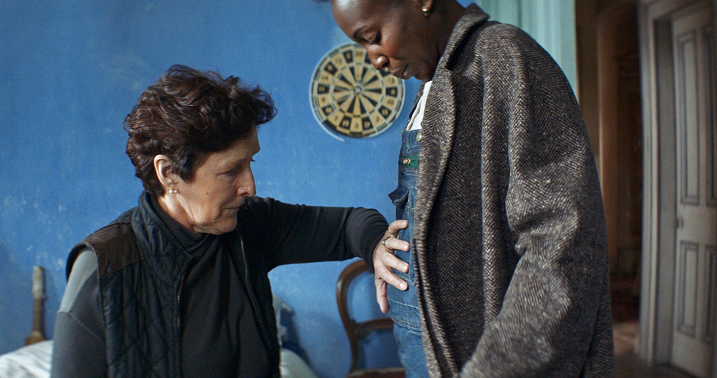 Fiona Shaw, left, and Tamara Lawrance in “Kindred.”