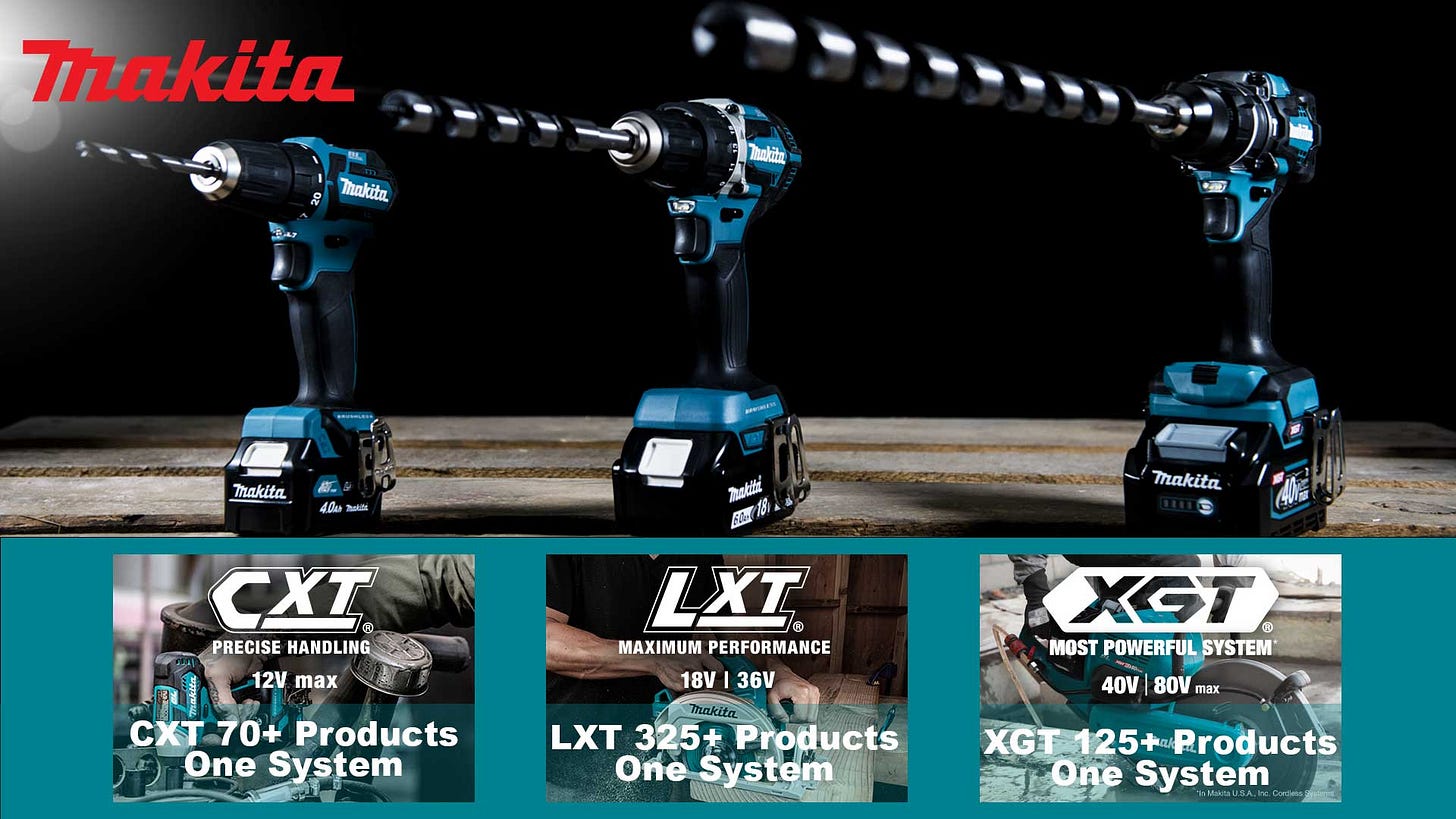 A Guide to Makita Power Tools Battery Platforms: CXT, LXT, and XGT -  bobthetoolman.com