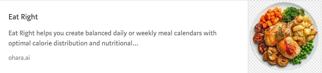 Meal Planner App built with Ohara AI