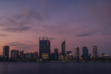 Scenes from my home town of Perth, Western Australia.