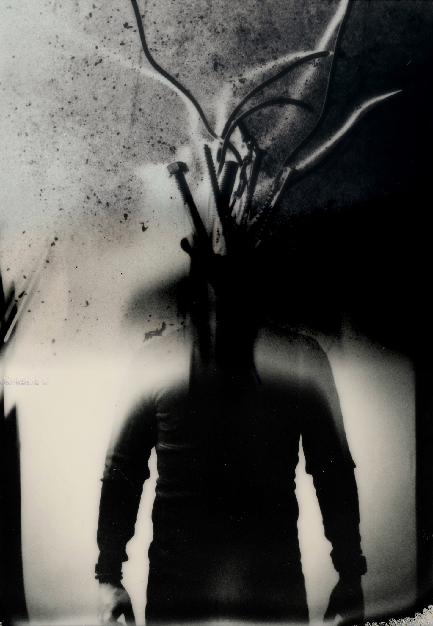 Body with screws and wires