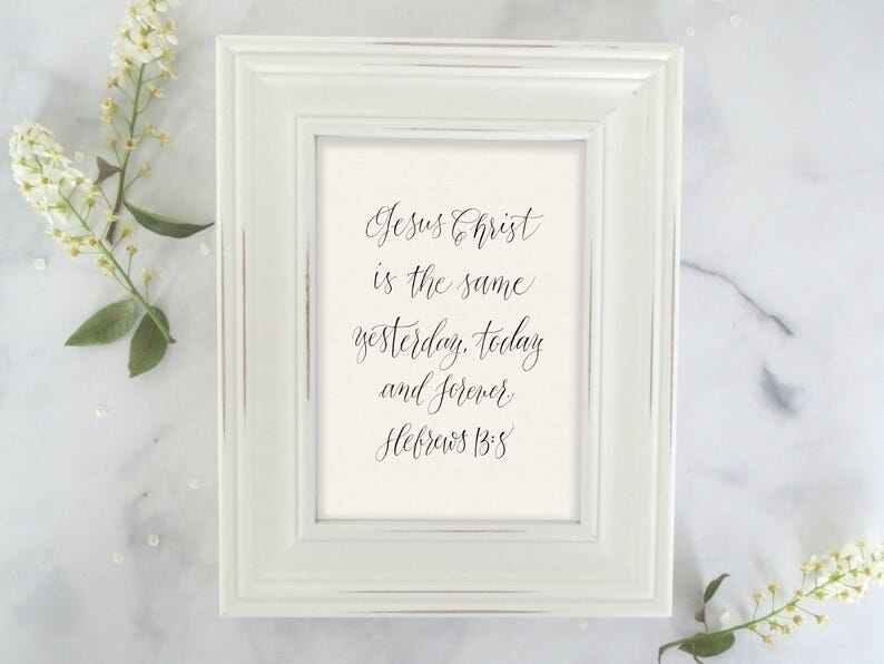Hebrews 13:8 Printable Art image 1