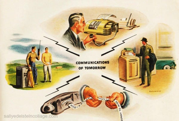 Vintage ad technology communications illustration 1946 Vintage ad technology communications illustration 1946