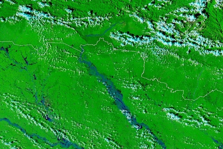 MODIS view of flooding along the Gandak River