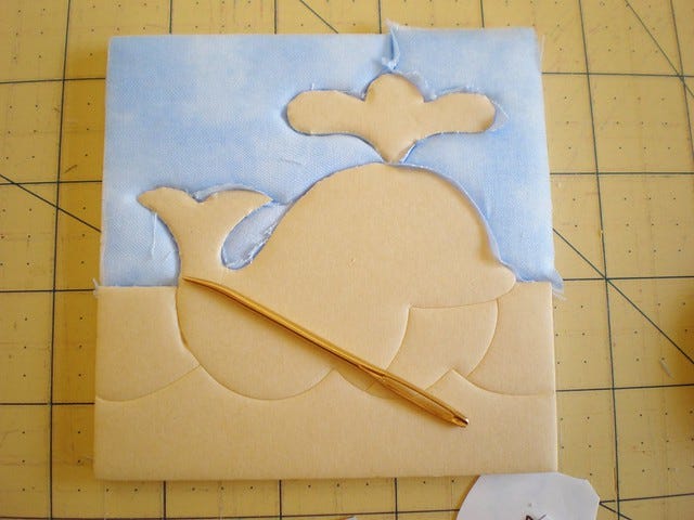 Whale Patchwork in Progress Whale Patchwork in Progress