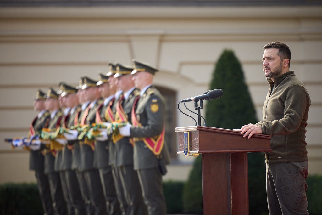 On Day of Defenders of Ukraine President presents orders of Gold Star, Cross of Combat Merit awards, awards military units with honorary titles. On Day of Defenders of Ukraine President presents orders of Gold Star, Cross of Combat Merit awards, awards military units with honorary titles.