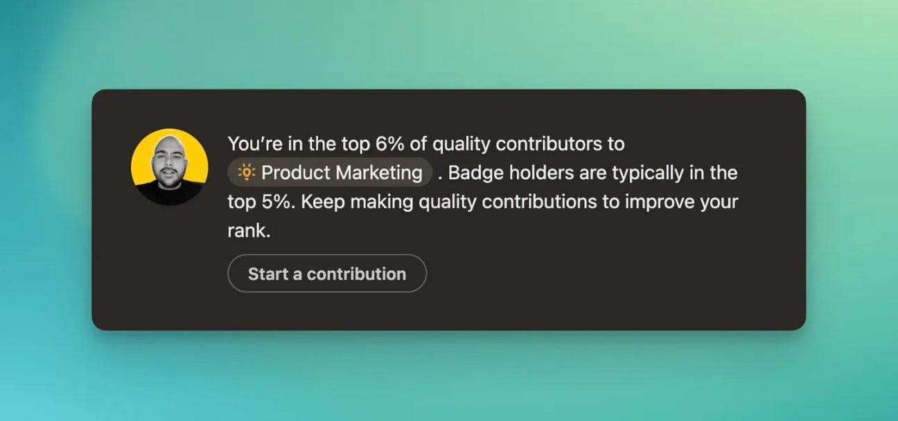 LinkedIn's engagement tactic example