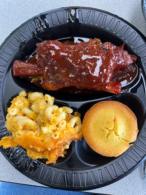 pictures of the royal ranch house and plates of food in irondale Alabama
