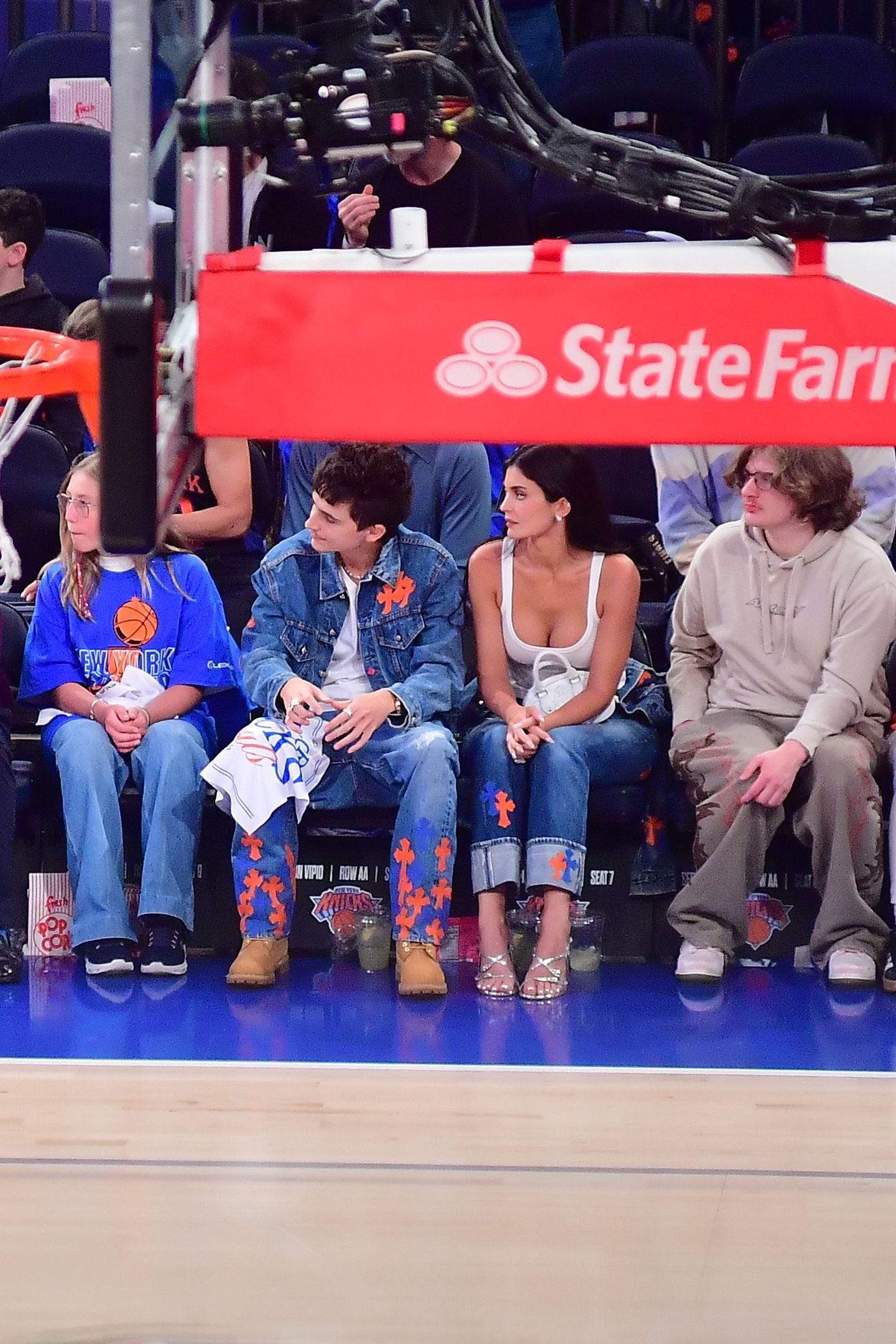Kylie Jenner and Timothée Chalamet Are Love's Young (Denim) Dream for the  Knicks | Vogue