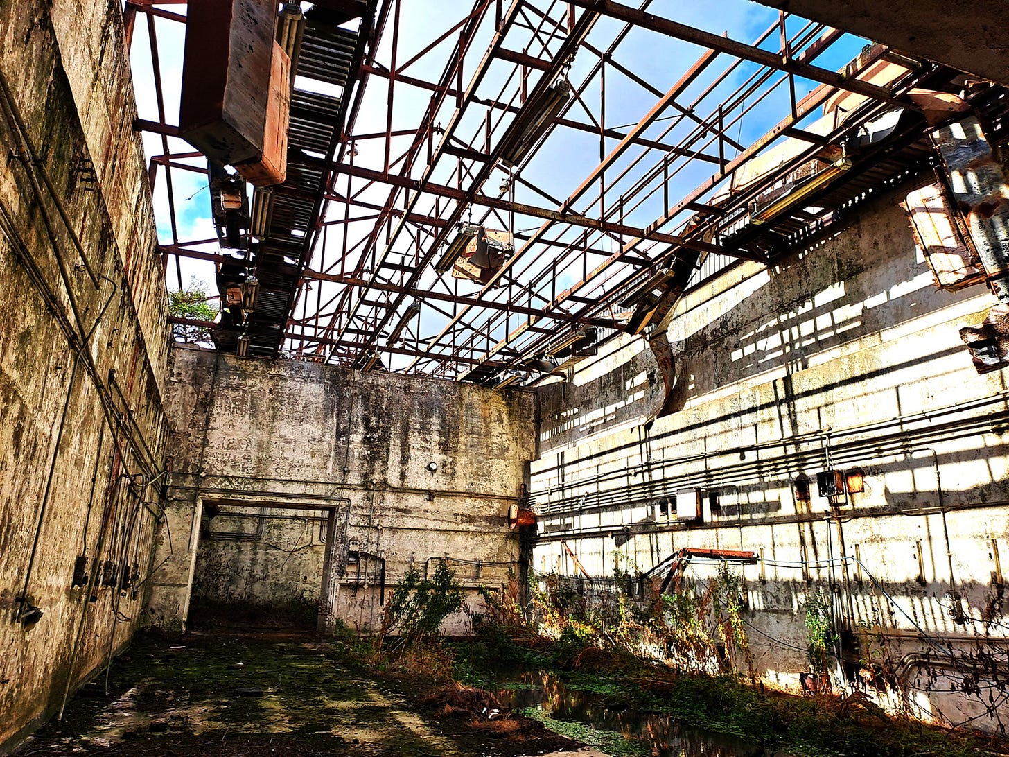 Inside ‘Lab 1’ on Orford Ness.