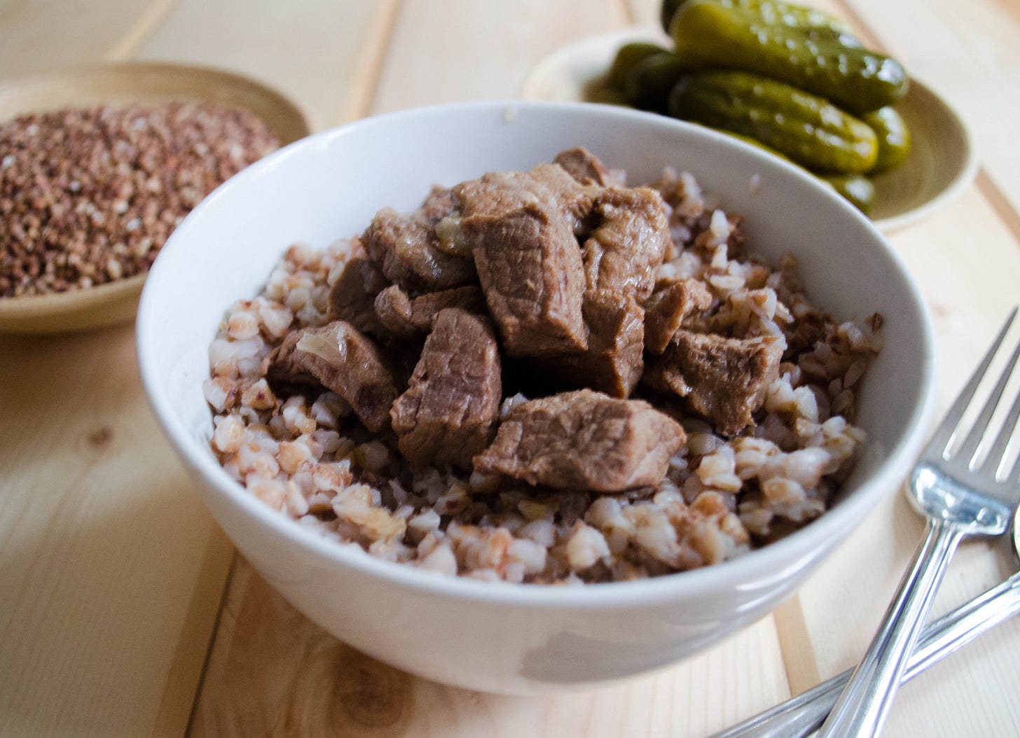 BUCKWHEAT KASHA WITH BRAISED BEEF BUCKWHEAT KASHA WITH BRAISED BEEF