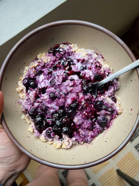 Blueberry Mascarpone Oatmeal