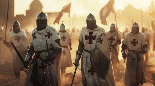 knights templar, Medieval times, epic cinematic photo, 16:9