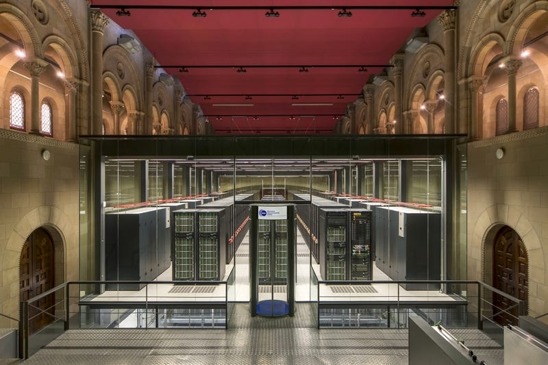 The MareNostrum super computer inside a church