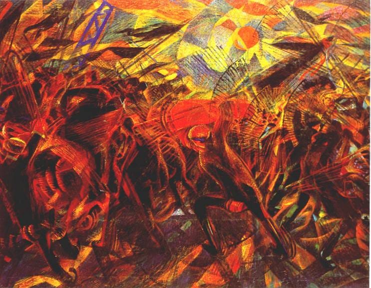 The Funeral of the Anarchist Galli, 1910 - 1911 - Carlo Carra