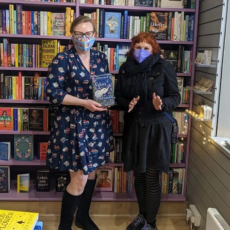 Picturs of bookshops in Edinburgh, a book launch and shmoozing
