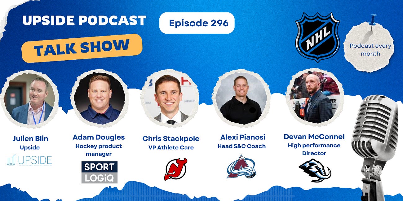 🔥Upside NHL Group Chat with Alexi Pianosi (Colorado), Chris Stackpole (NJ Devils), Adam Douglas (Sportlogiq), Devan McConnell (Utah Mammoth) on Humans’ Intuition, RTP, Key Metrics & NHL Profiles