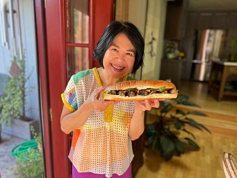 banh mi with la lot rolls