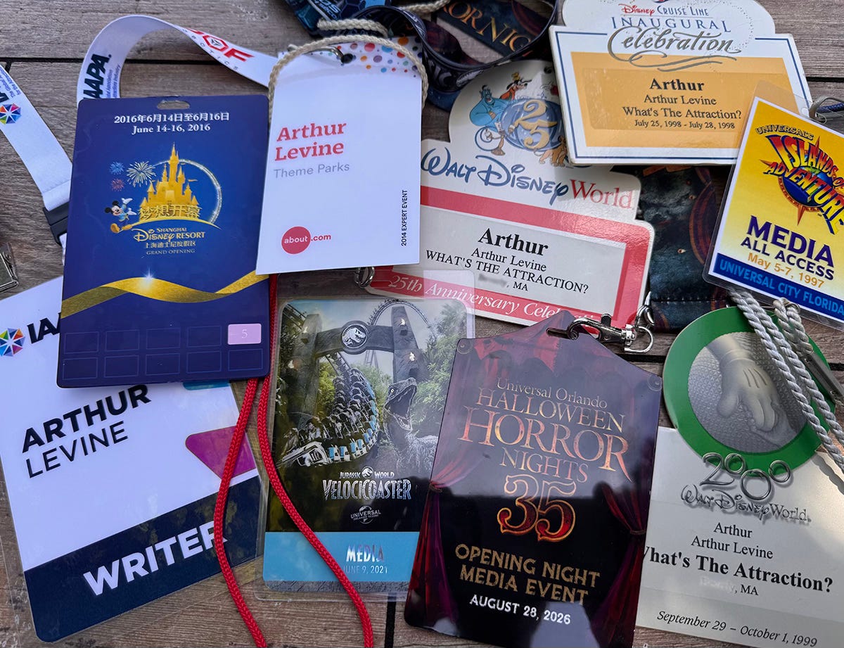 Arthur Levine theme park journalist credentials Arthur Levine theme park journalist credentials