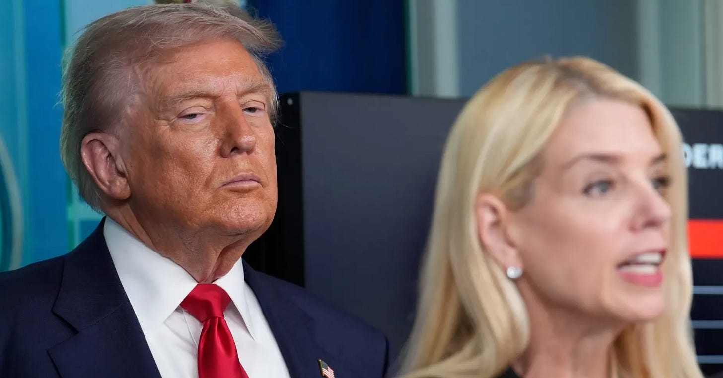 Trump Post to Pam Bondi Ordering Prosecutions Goes Too Far - Bloomberg