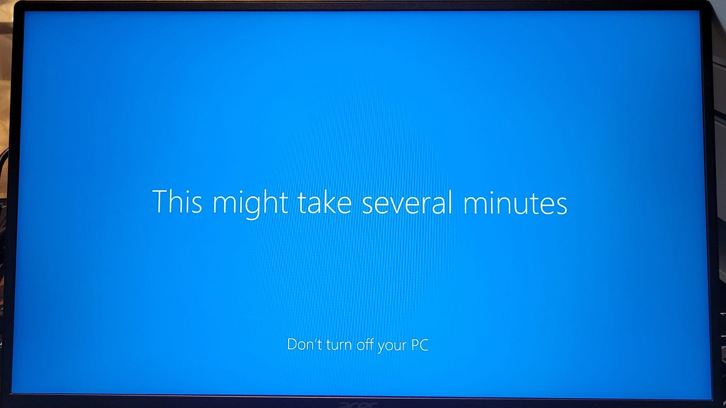An optimistic message from Microsoft