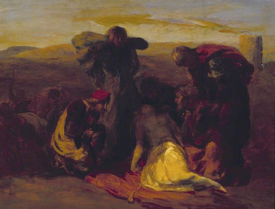 Poole, Paul Falconer, 1807-1879; Sketch for 'The Death of Cordelia'
