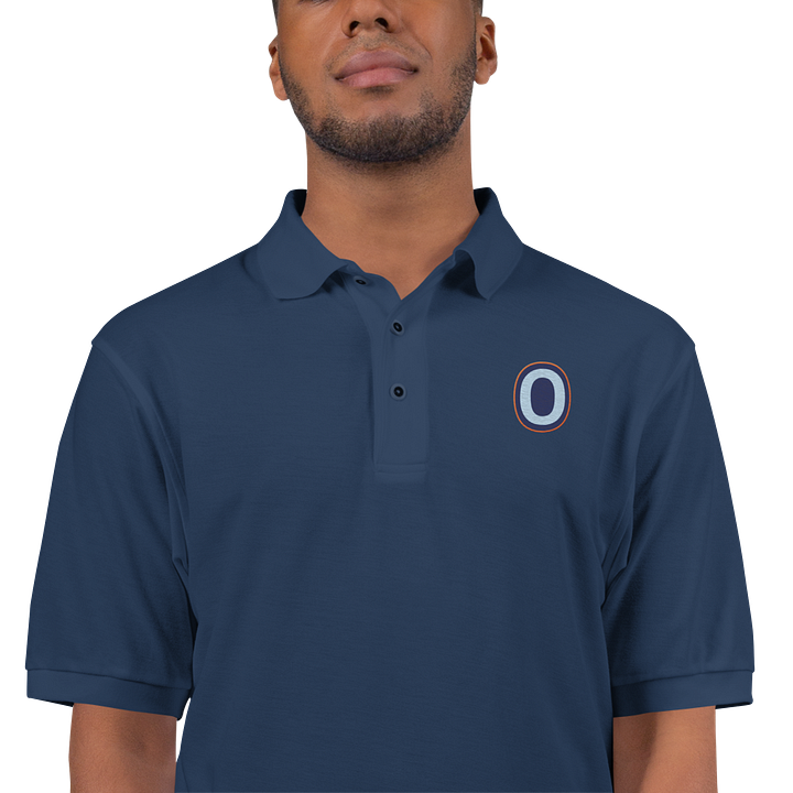 The Outfield O Logo Polo Shirt in Navy